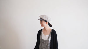 Newsboy Cap ｜ cotton ｜ white ｜ custom made