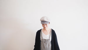 Newsboy Cap ｜ cotton ｜ white ｜ custom made