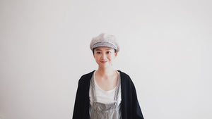 Newsboy Cap ｜ cotton ｜ white ｜ custom made