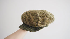 Newsboy Cap ｜ cotton ｜ green ｜ custom made