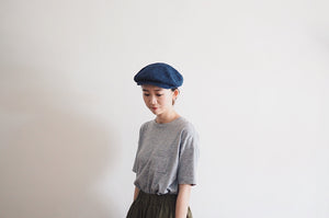 Newsboy Cap ｜ cotton ｜ blue ｜ custom made