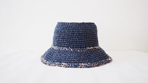 Straw Hat  |  Dark Blue