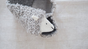 Sheep Scarf  |  White  |  Grey