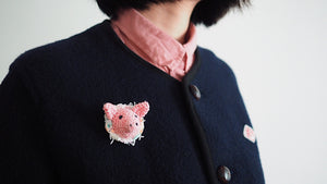 Pig brooch