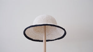 Bucket Straw Hat  |  white