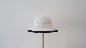 Bucket Straw Hat  |  white