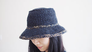 Straw Hat  |  Dark Blue